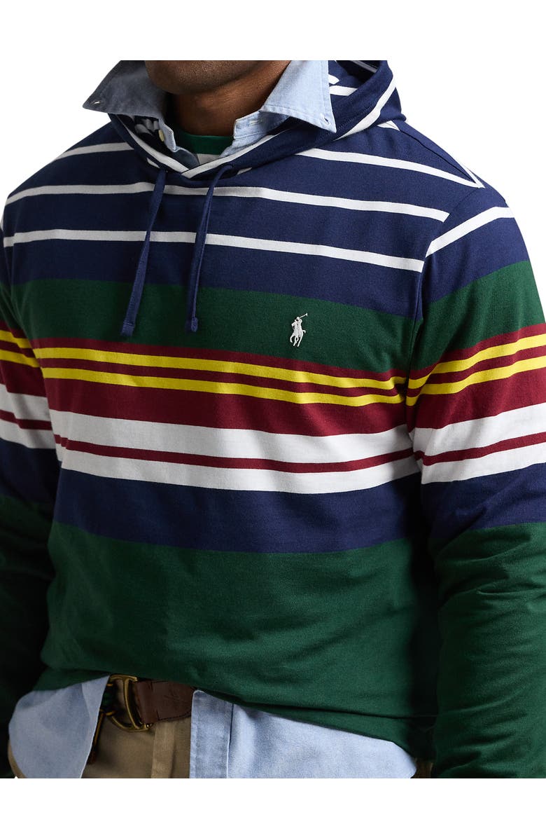Polo Ralph Lauren Big & Tall Striped Long-Sleeve Hooded T-Shirt, Alternate, color, 