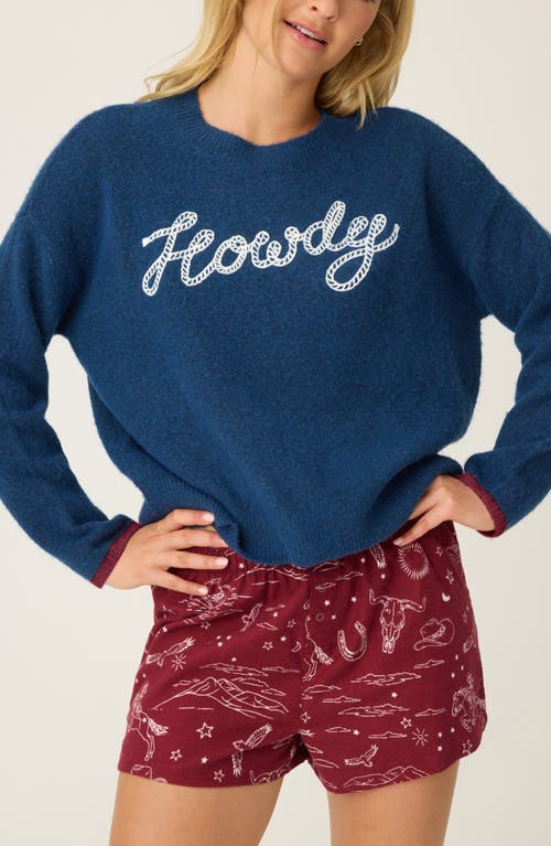 Pj Salvage Oversize Lounge Sweater In Blue