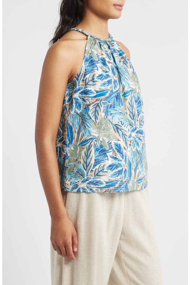Frond Grove Cotton Poplin Top, Alternate, color, CROISSANT