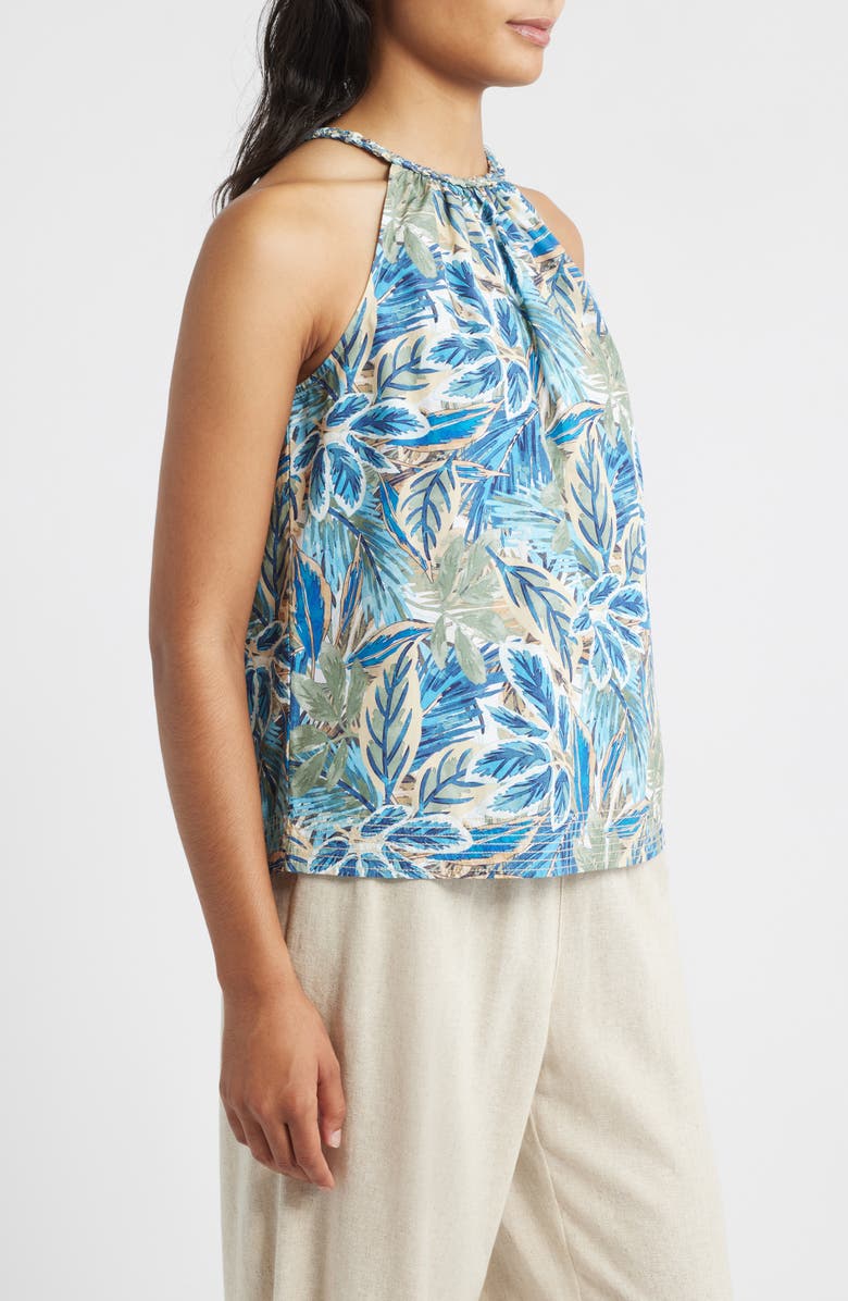 Tommy Bahama Frond Grove Cotton Poplin Top, Alternate, color, Croissant