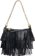 Chloé Small Foulard Fringe Leather Shoulder Bag