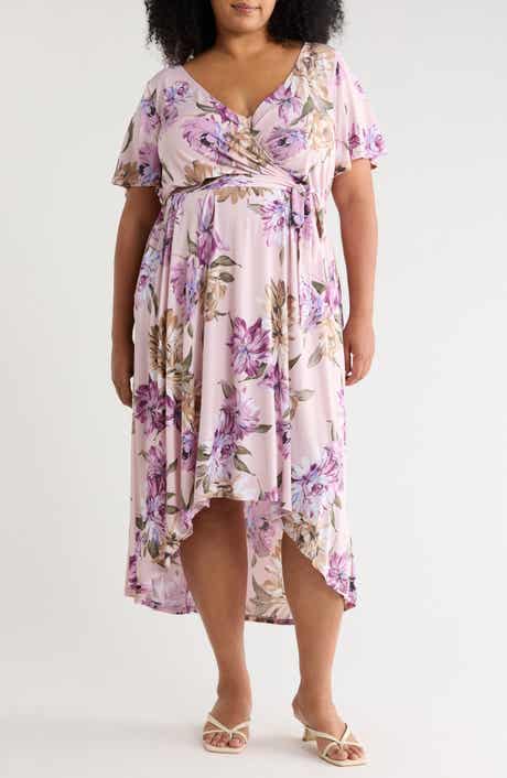 Flutter Sleeve High Low Dress