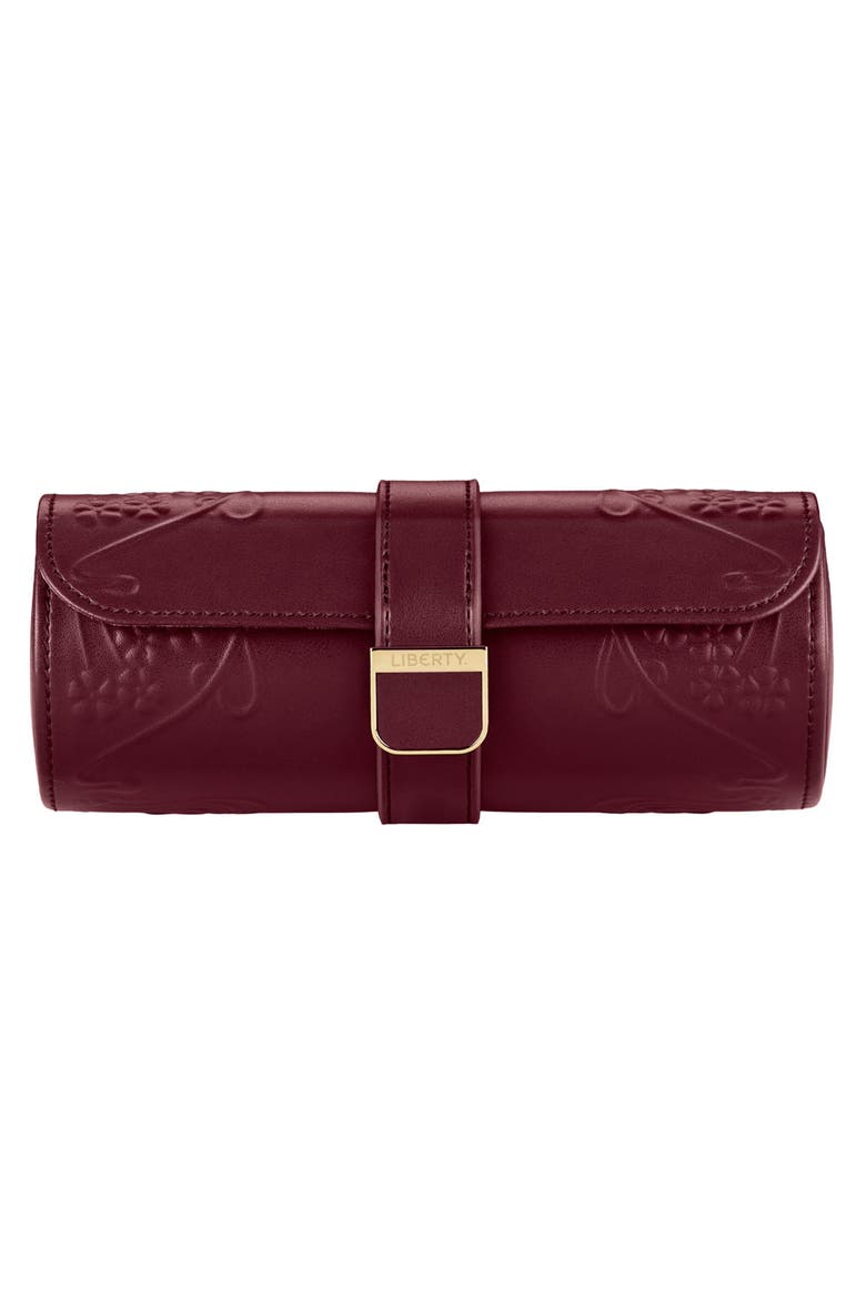 X LIBERTY Triple Watch Roll, Main, color, Burgundy