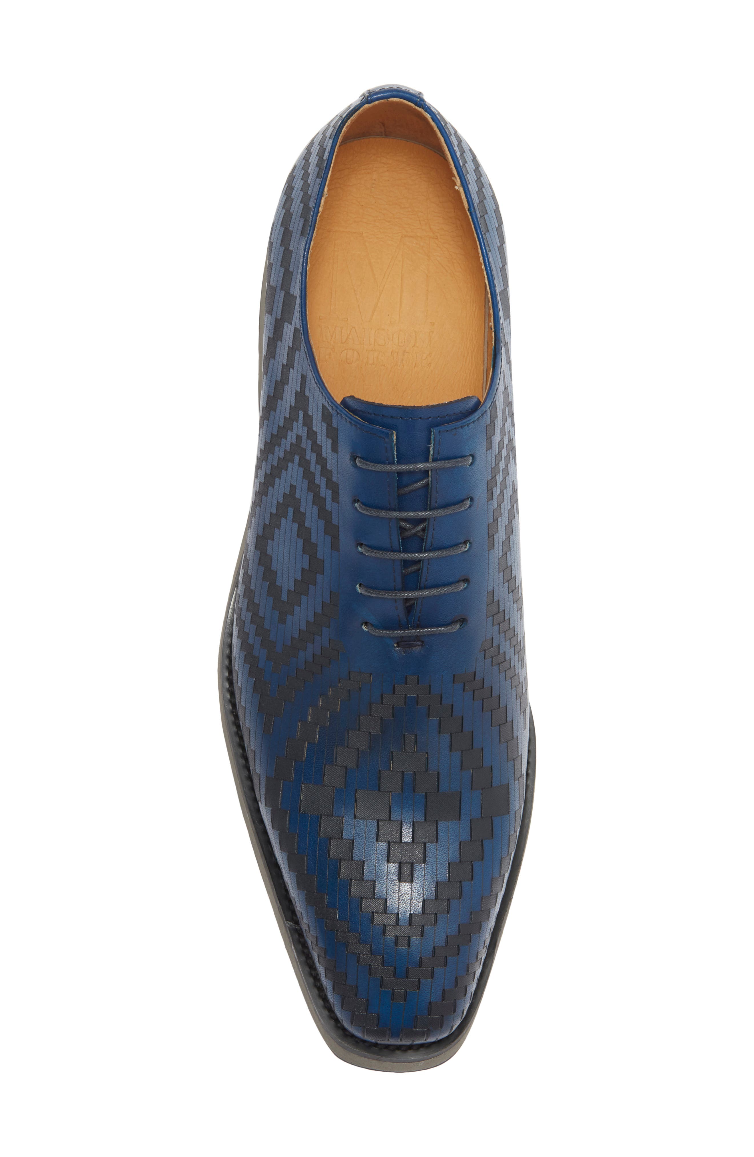 Maison Forte Marseille Wholecut Oxford, Alternate, color, Navy