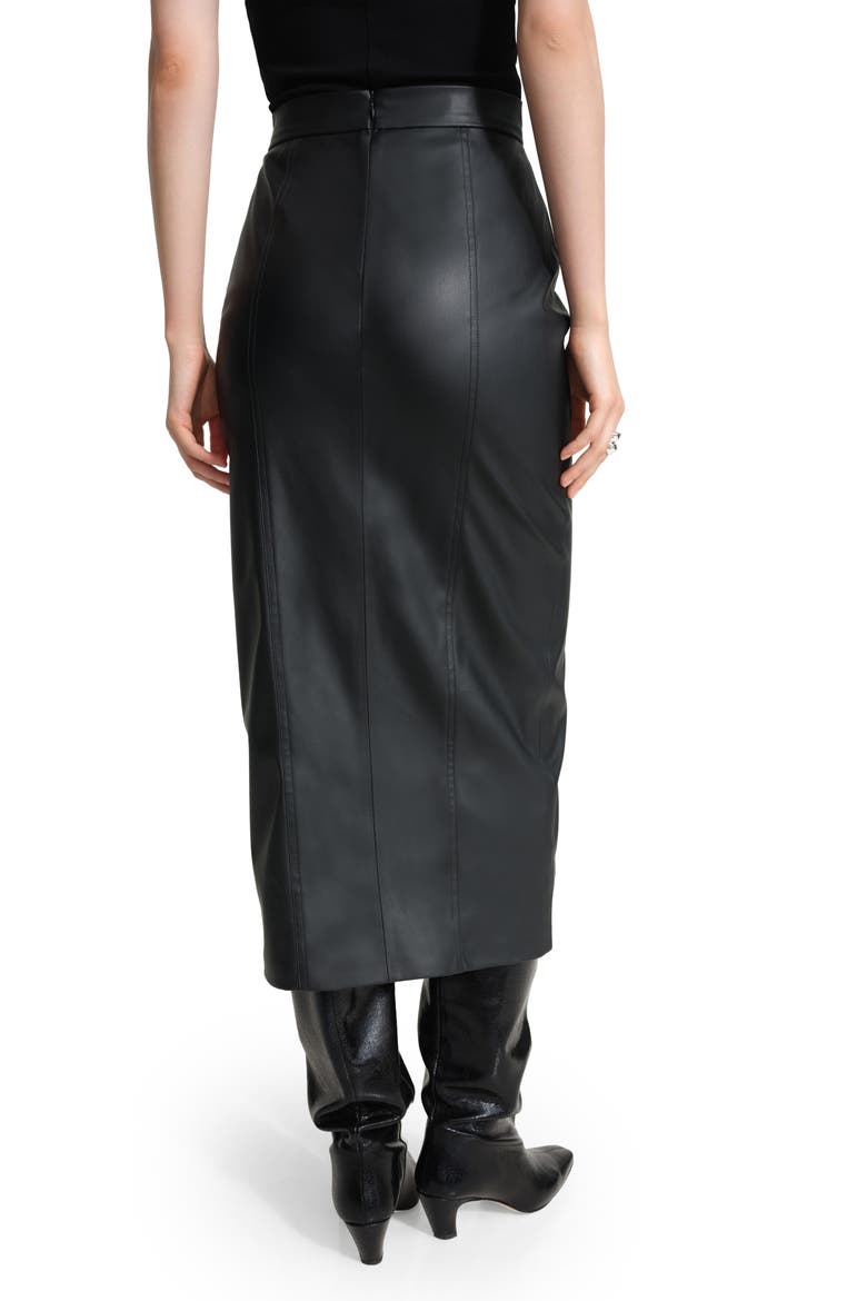 Nerida Faux Leather Maxi Skirt, Alternate, color, BLACK