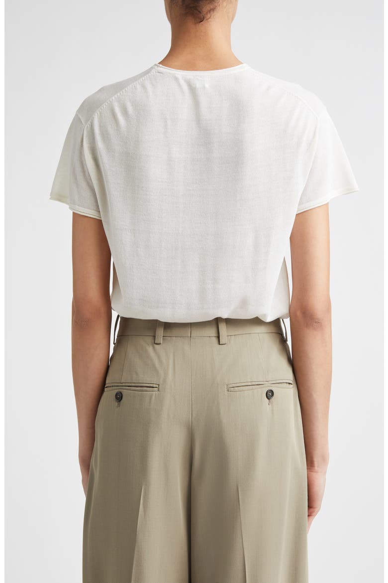 Silk Crepe T-Shirt, Alternate, color, ECRU