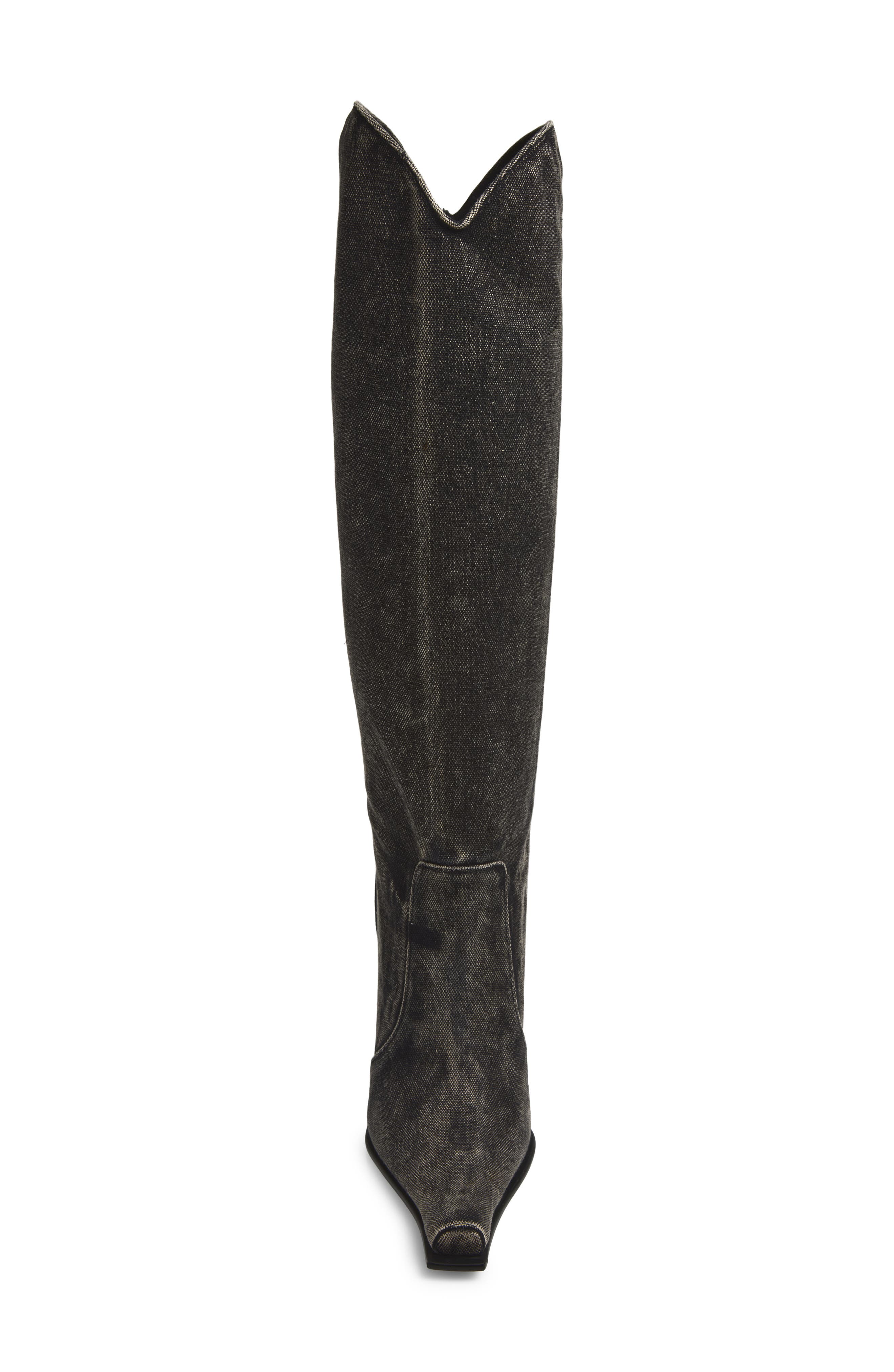 Dulcimer Knee High Boot, Alternate, color, BLACK DENIM