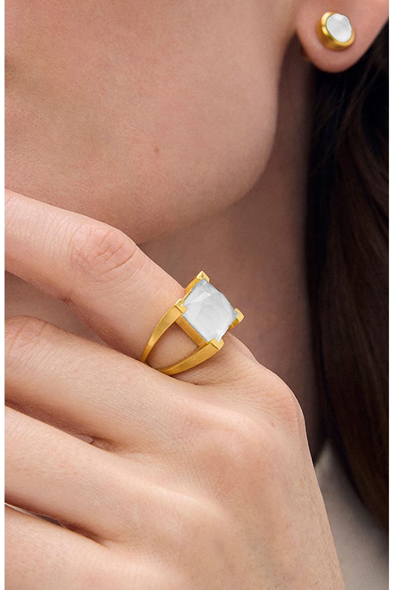 Mini Plaza Ring, Alternate, color, IRIDESCENT PEARL/ GOLD