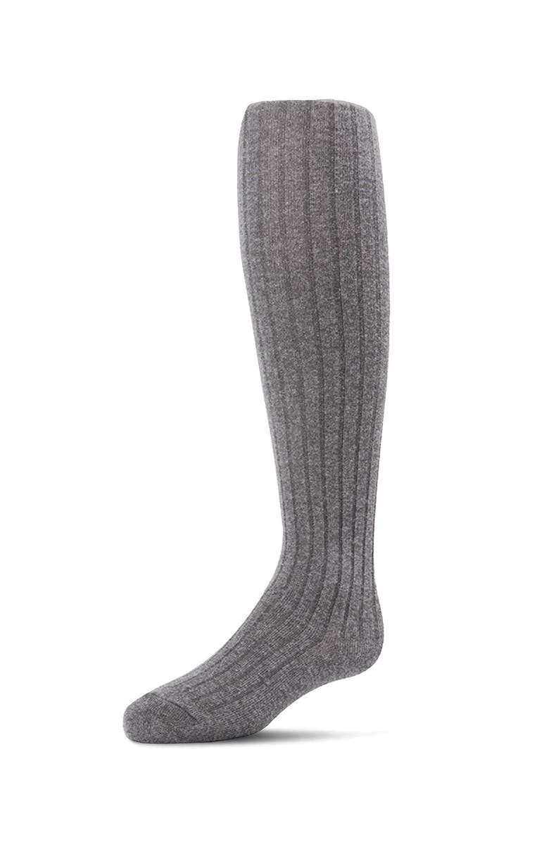 MeMoi Ribbed Non-Binding Infant Tights, Main, color, Lt Gray Heather