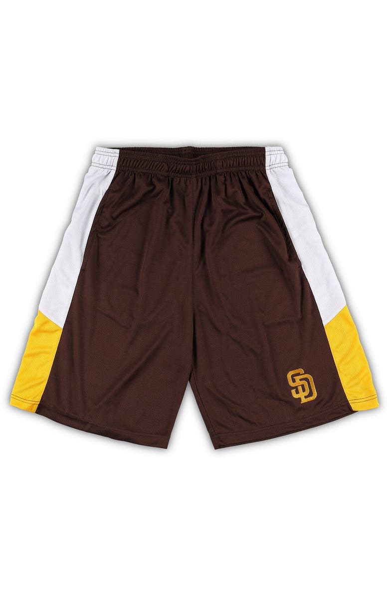 PROFILE Men's Brown San Diego Padres Big & Tall Team Shorts, Main, color, Brown