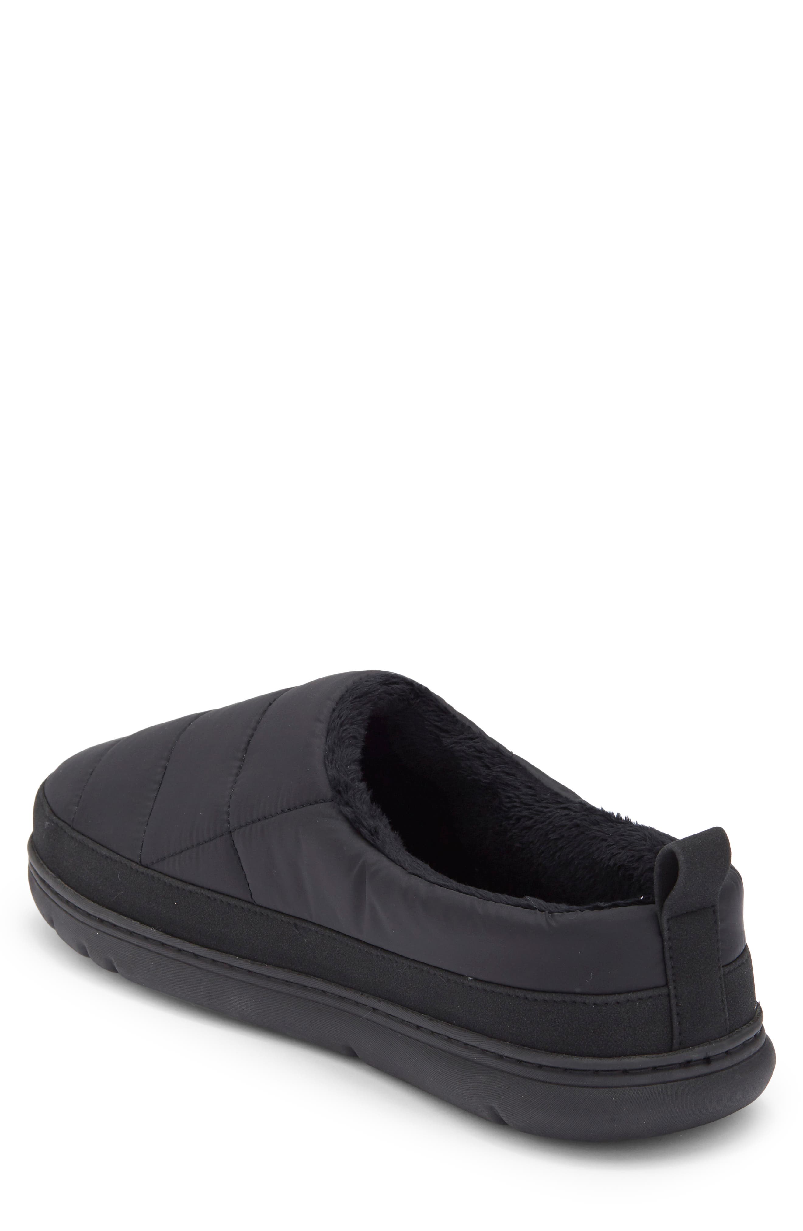 Abound Darius Faux Fur Lined Quilted Clog Slipper, Alternate, color, Black
