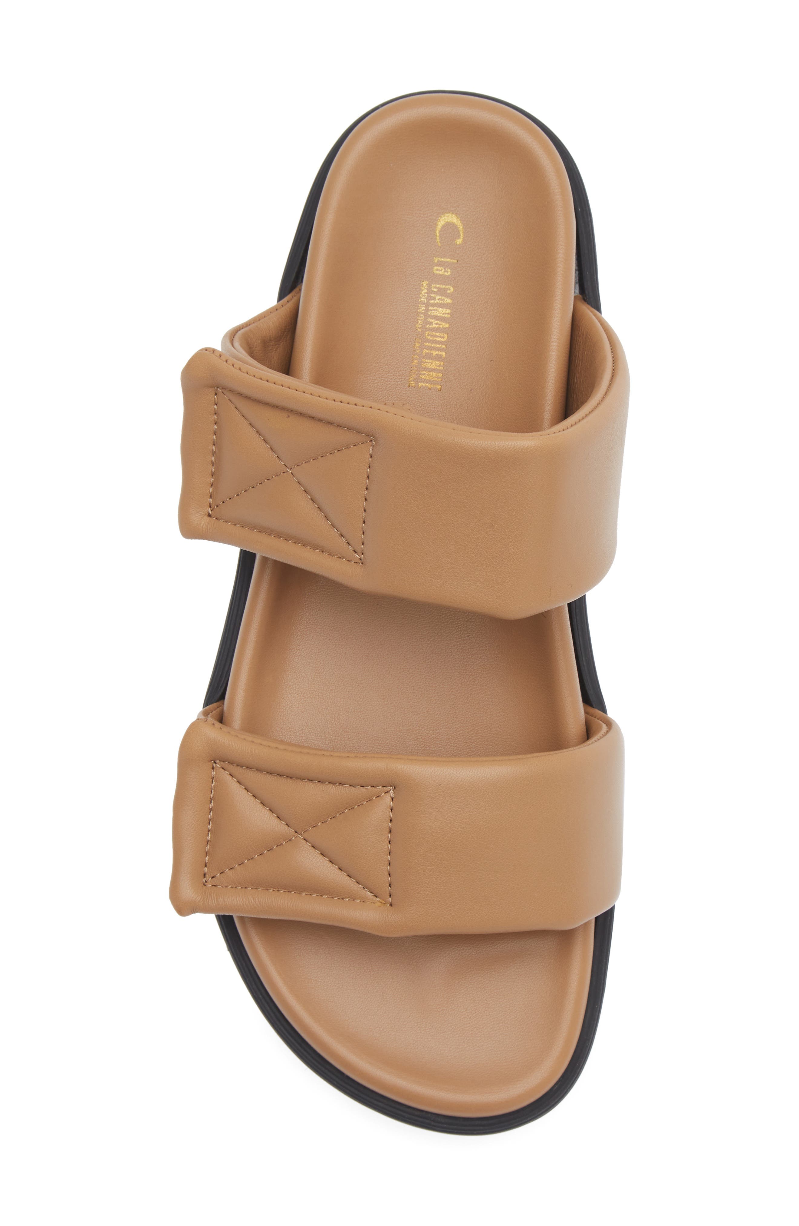 La Canadienne Glena Slide Sandal, Alternate, color, Camel