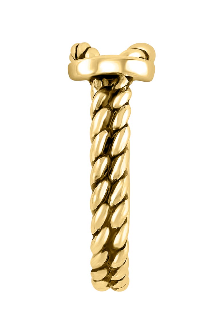 Goldtone Over Sterling Silver Knot Ring, Alternate, color, GOLD