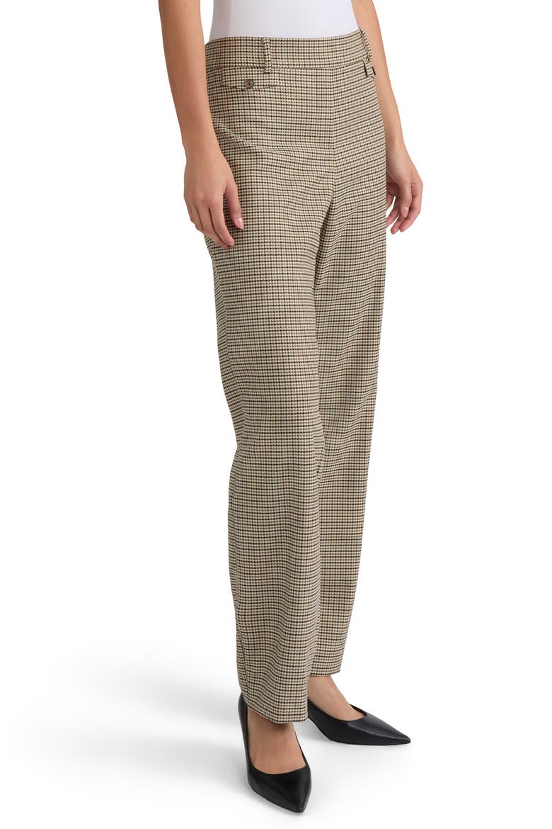 Houndstooth High Waist Pants, Alternate, color, NATURAL CAMEL MULTI