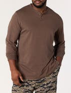 True Nation by DXL Big & Tall Garment-dyed Henley Shirt