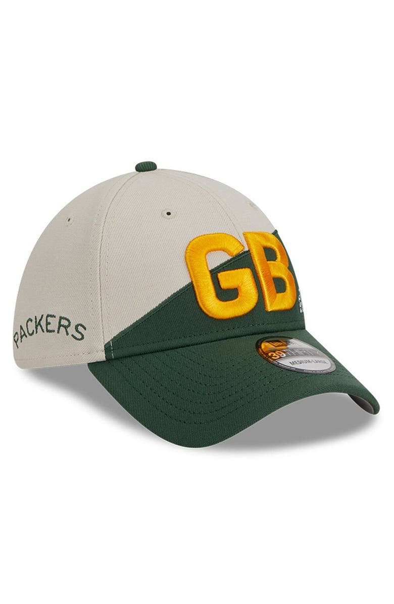 New Era Men's New Era Cream/Green Green Bay Packers 2023 Sideline Historic 39THIRTY Flex Hat, Alternate, color, Cream