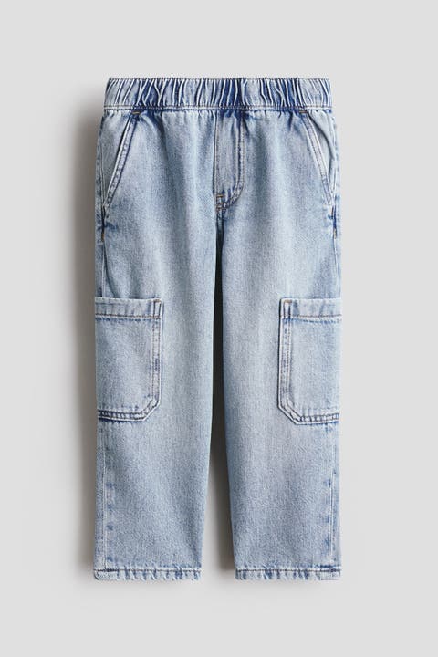 Denim Cargo Joggers