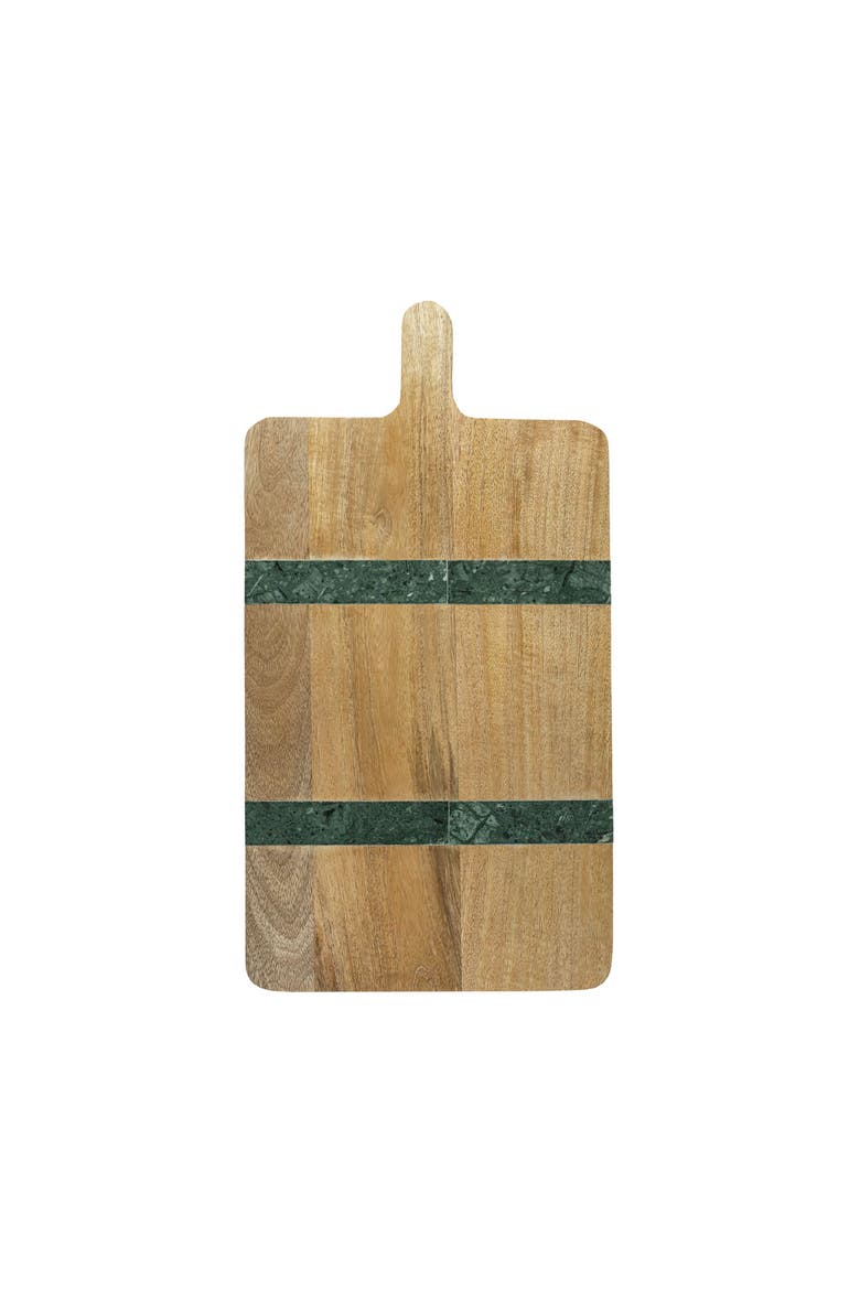 Cillian Dark Green Tall Marble Serving Board, Main, color, Brown