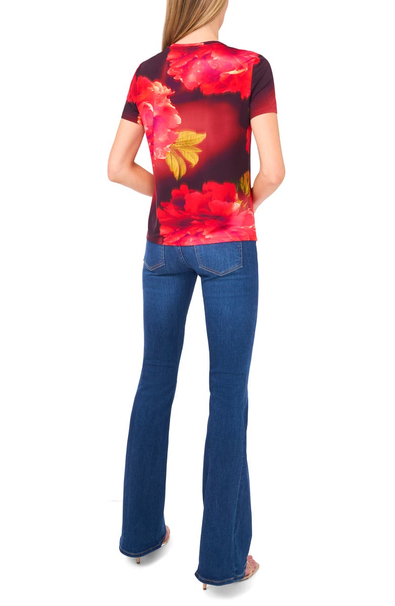 Ted Baker Print Top, Alternate, color, Flame Scarlet