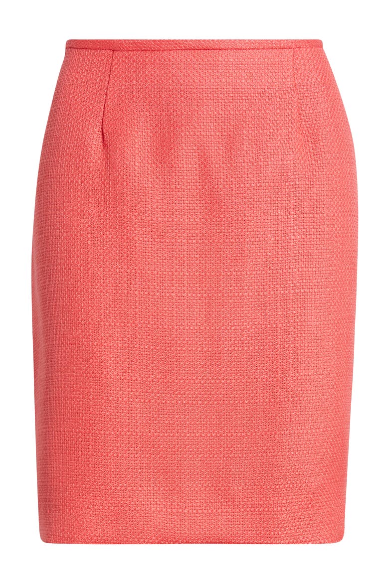 Bouclé Pencil Skirt, Alternate, color, SUNSET