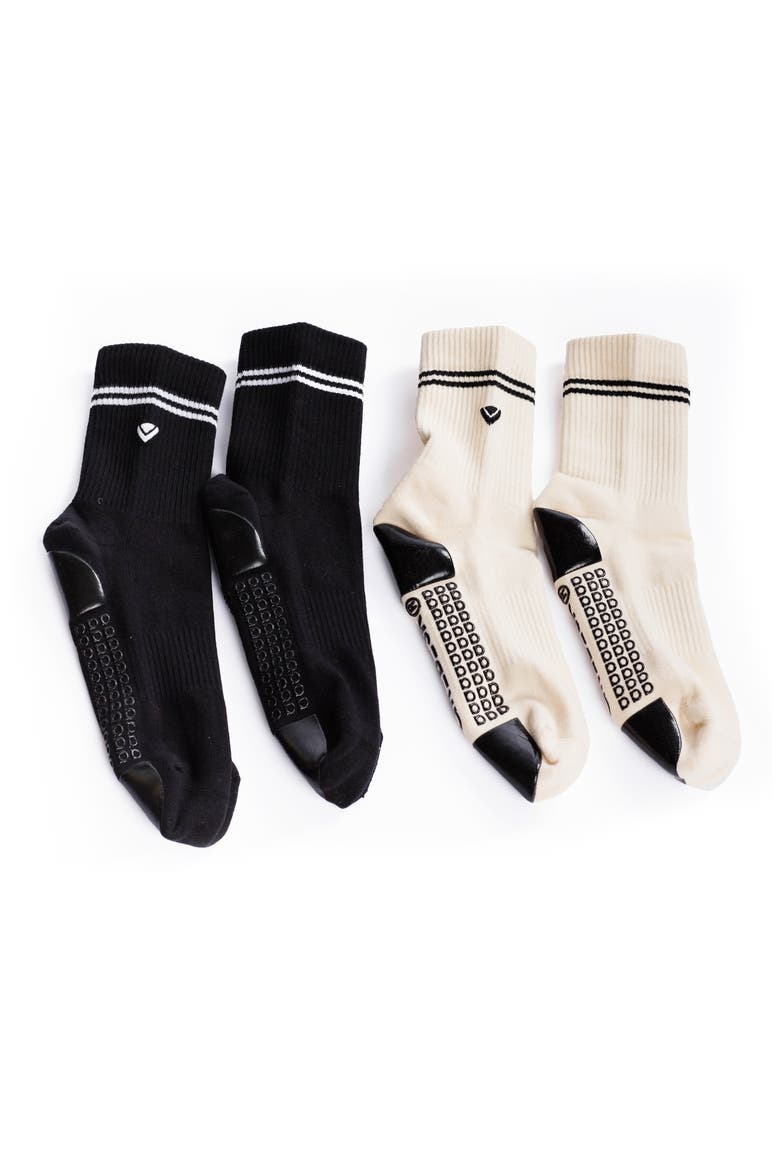 Classic Assorted 2-Pack Grip Crew Socks, Alternate, color, MULTI