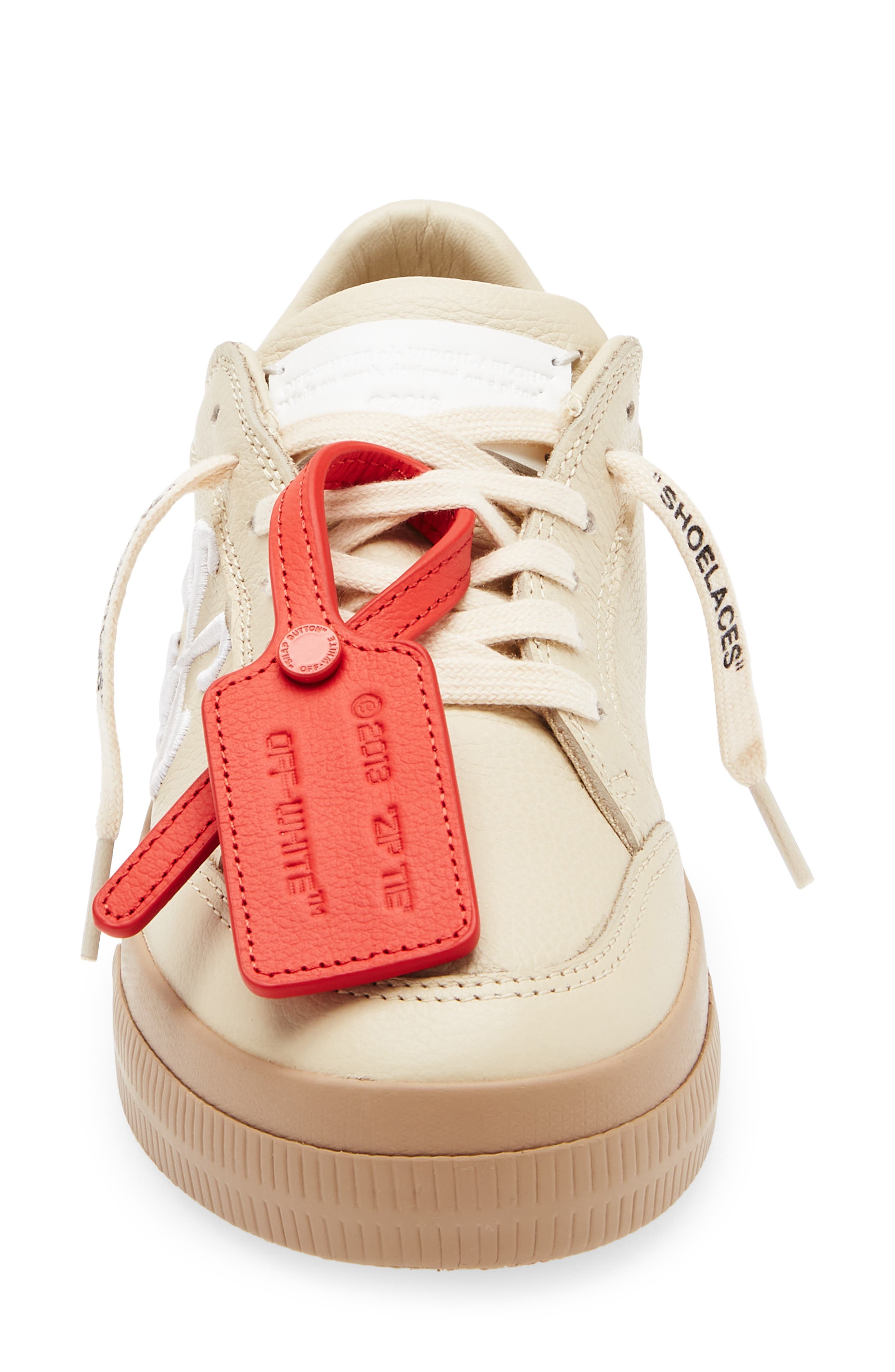 Off-White New Low Vulcanized Calfskin Leather Sneaker, Alternate, color, 