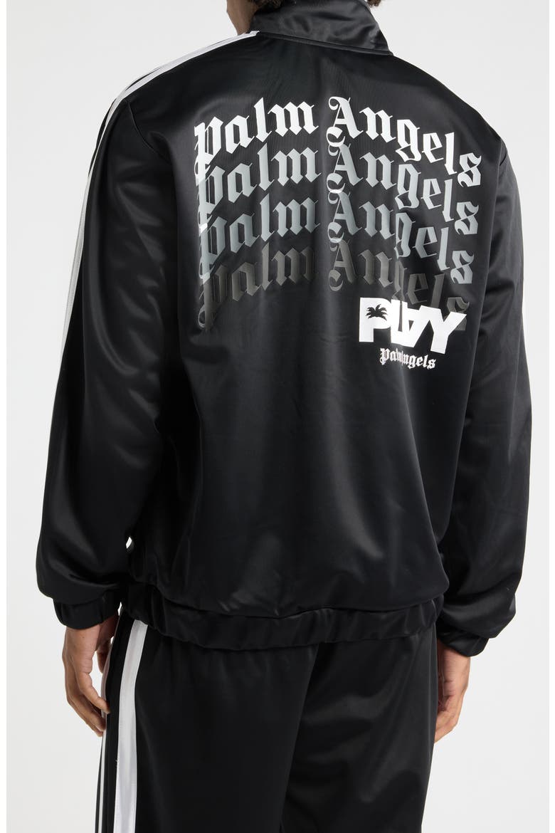 Logo Print Track Jacket, Alternate, color, BLACK BEAUTY