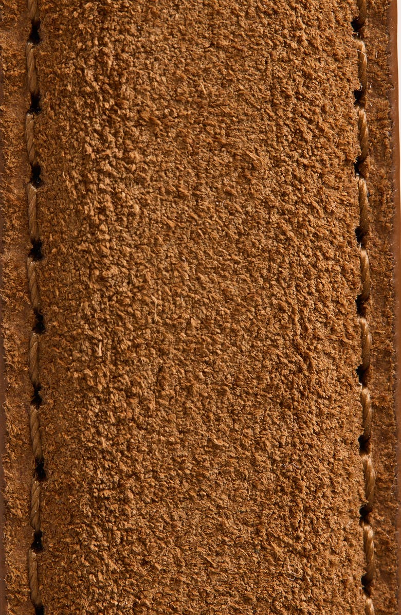 Nili Lotan Jane Suede Belt, Alternate, color, Martora W/ Gold Buckle
