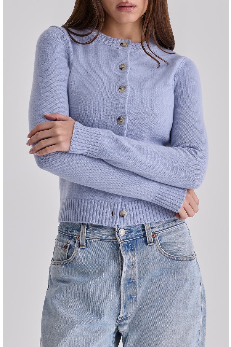 Signature Bluebell Wool & Cashmere Blend Cardigan, Main, color, BLUEBELL