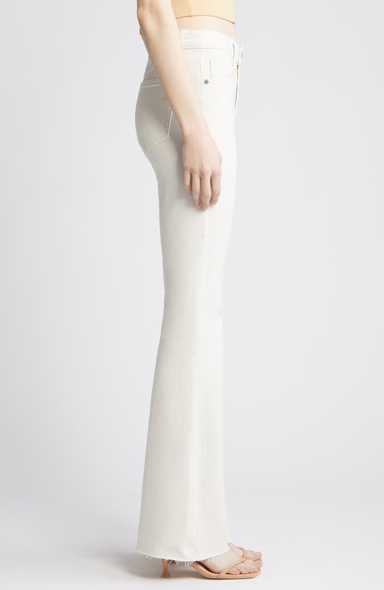 HIDDEN JEANS Sea Salt Clean Cut High Waist Flare Jeans, Alternate, color, White