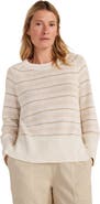 Haven Well Within Cotton Linen Double Stripe Crewneck