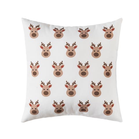 Reindeer Season Christmas Indoor/Outdoor Accent Pillow, 18" x 18"