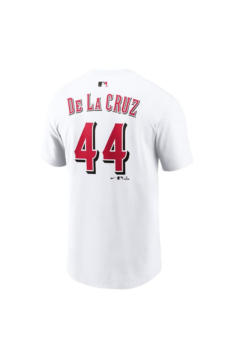 Nike Men's Nike Elly De La Cruz White Cincinnati Reds Name & Number T-Shirt, Alternate, color, White