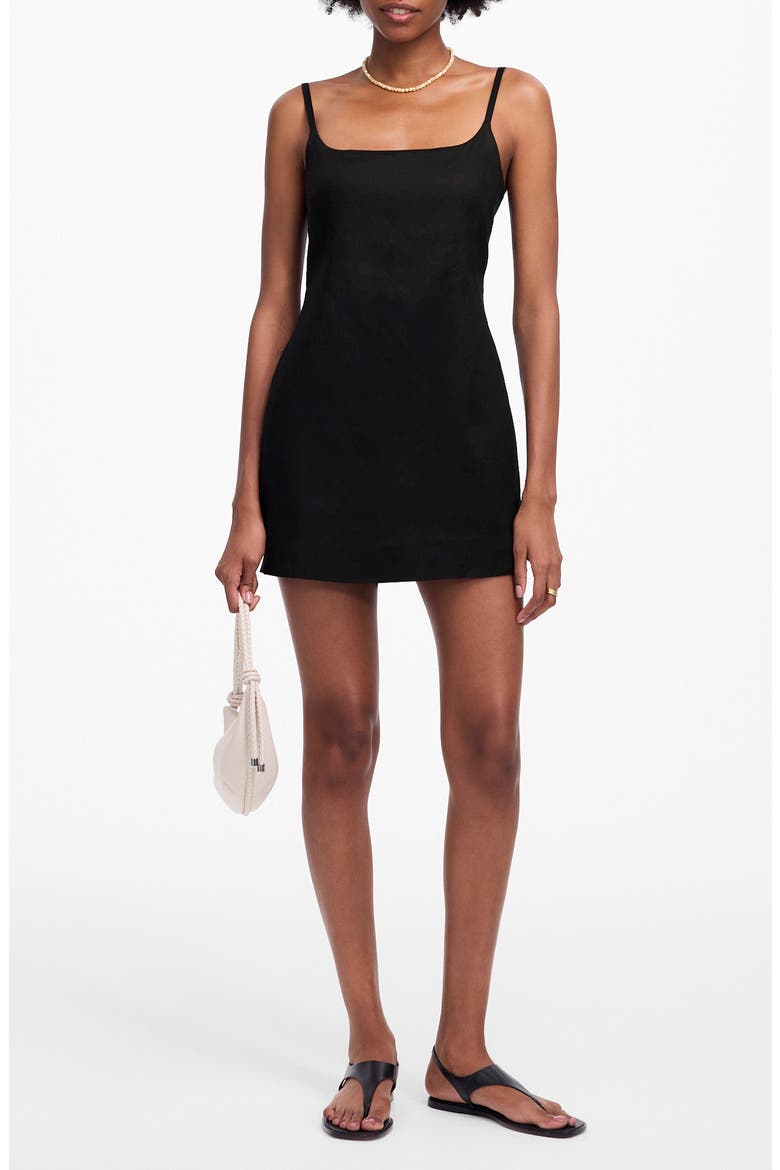 Square Neck Romper, Main, color, JET BLACK