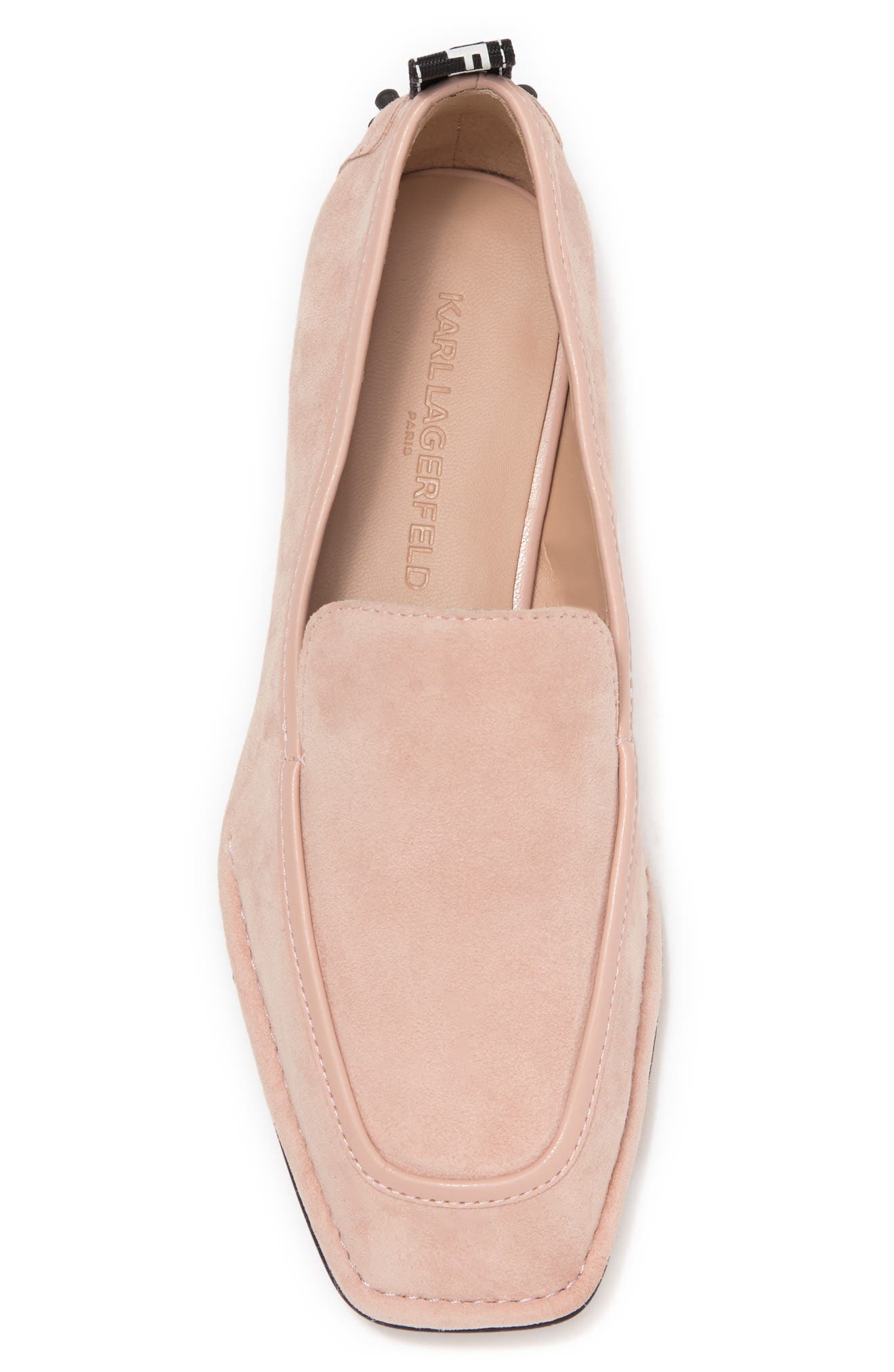 KARL LAGERFELD PARIS Zaza Slip-On Loafer, Alternate, color, Dusty Pink Suede