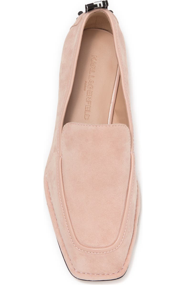 KARL LAGERFELD PARIS Zaza Slip-On Loafer, Alternate, color, Dusty Pink Suede
