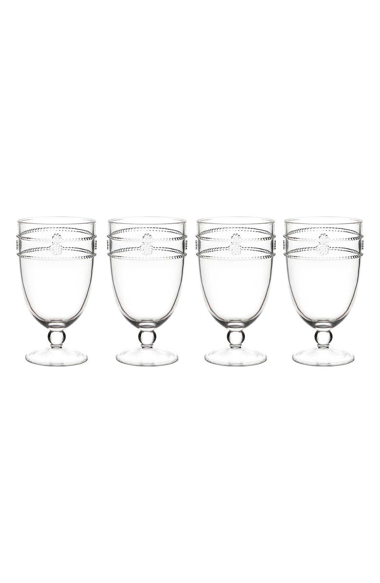 Juliska Isabella Set of 4 Acrylic Goblets, Main, color, Clear