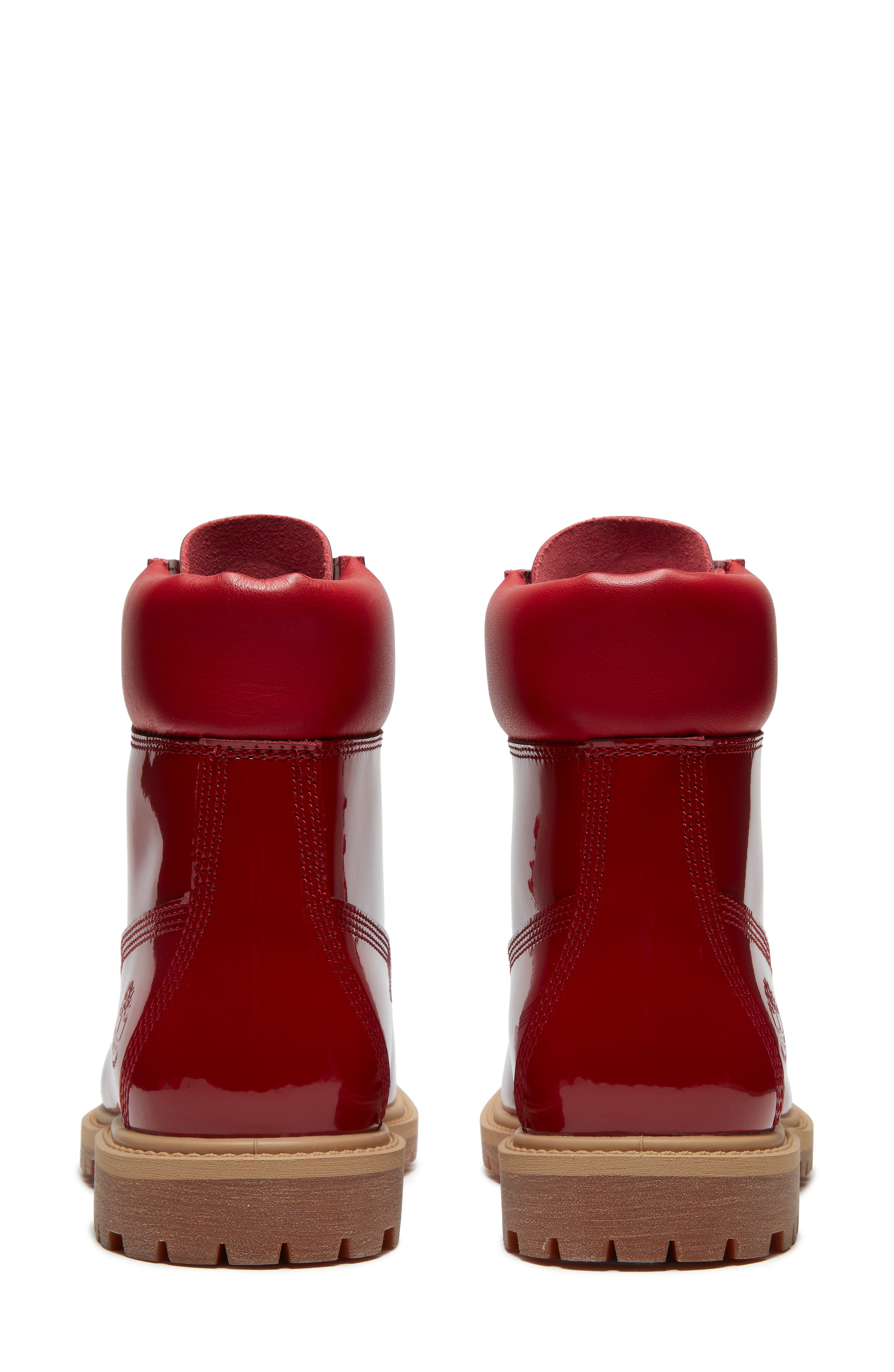 Timberland Premium Leather Boot, Alternate, color, Med Red Patent