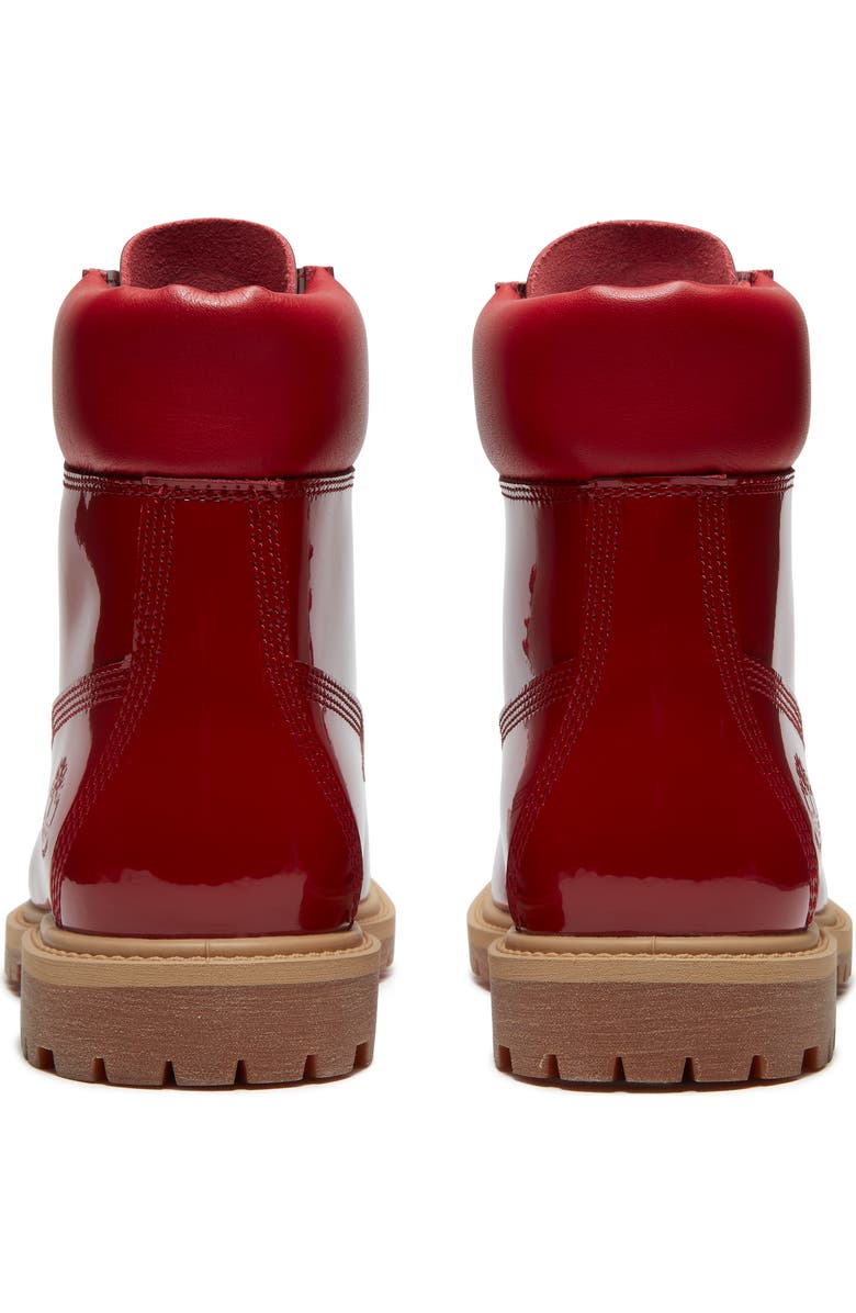 Timberland Premium Leather Boot, Alternate, color, Med Red Patent