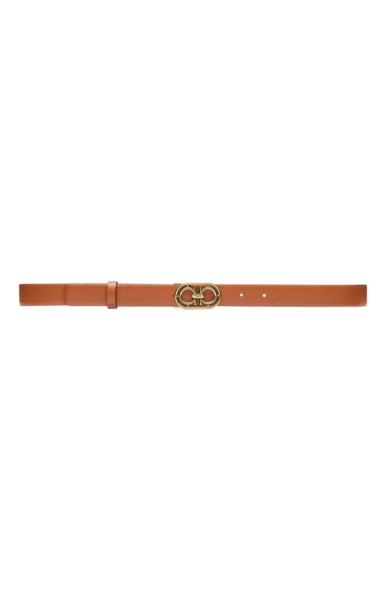 FERRAGAMO Double Gancio Reversible Leather Belt, Main, color,