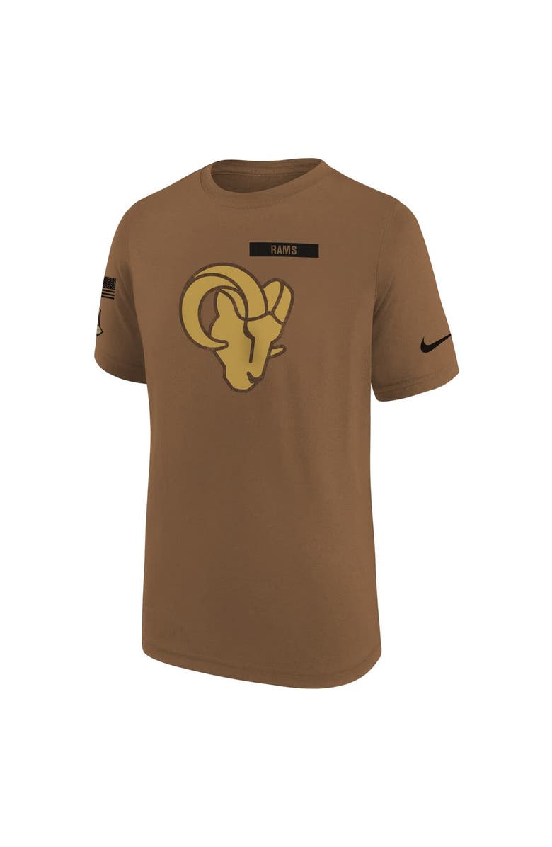 Nike Youth Nike  Brown Los Angeles Rams 2023 Salute to Service Legend T-Shirt, Alternate, color, 