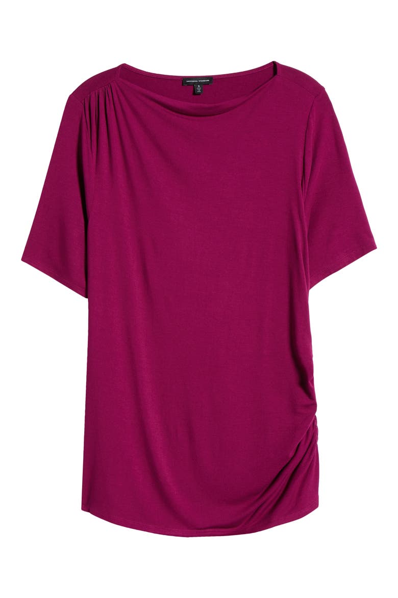 Louise Boatneck Stretch Jersey Top, Alternate, color, ROTHKO PURPLE