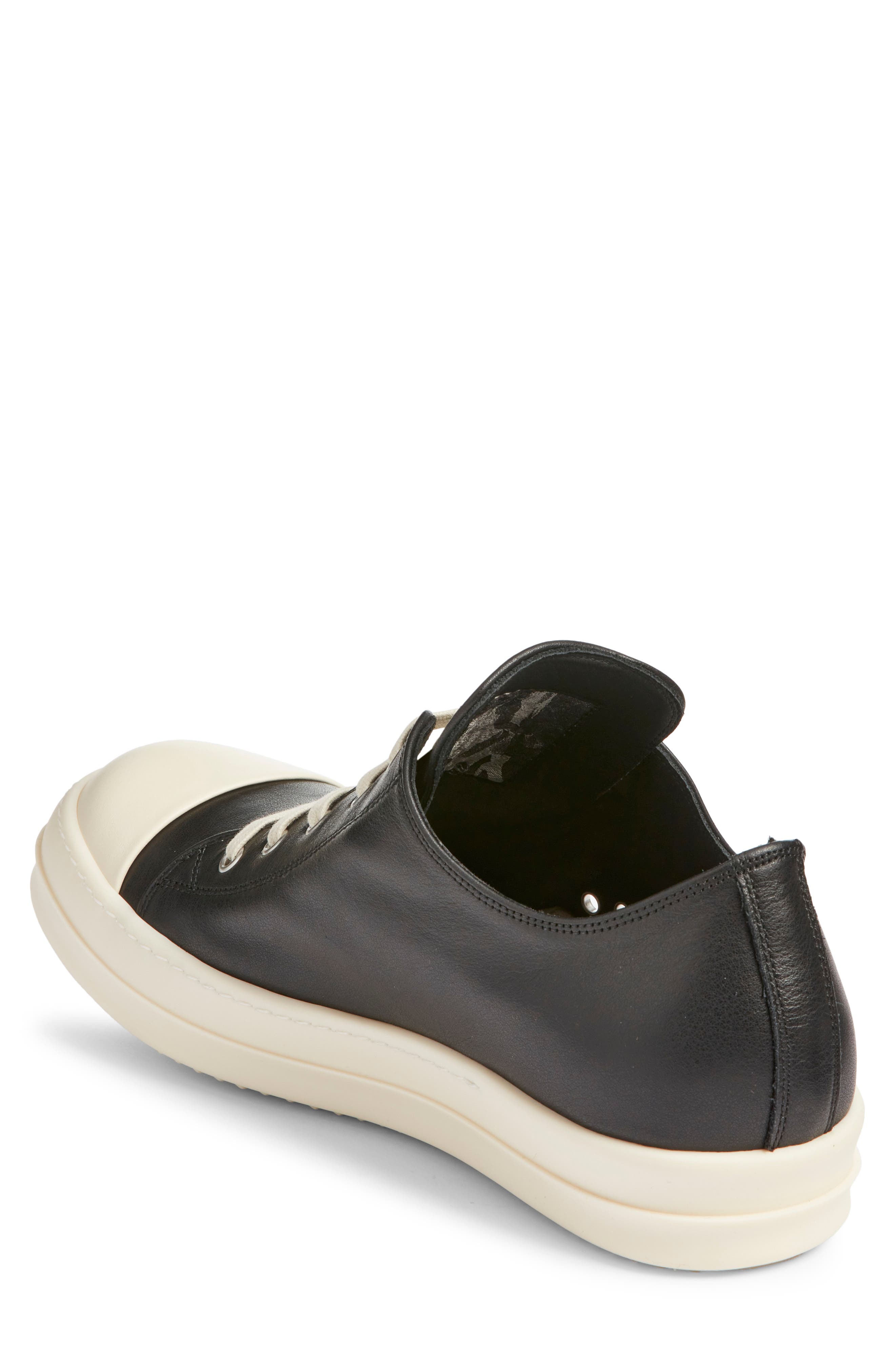 Rick Owens Low Top Sneaker, Alternate, color, Black/ Milk/ Milk