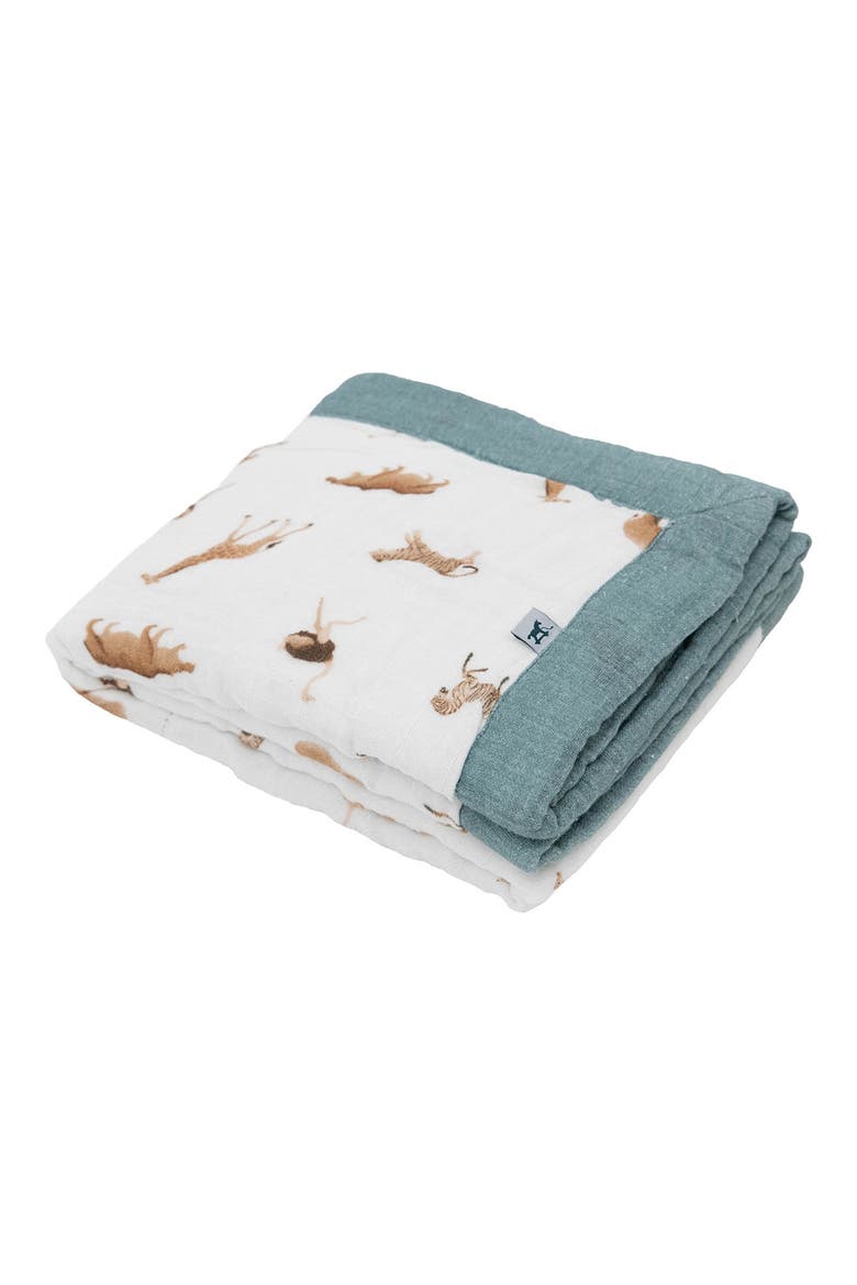 Organic Cotton Muslin Baby Blanket, Alternate, color, ANIMAL CRACKERS
