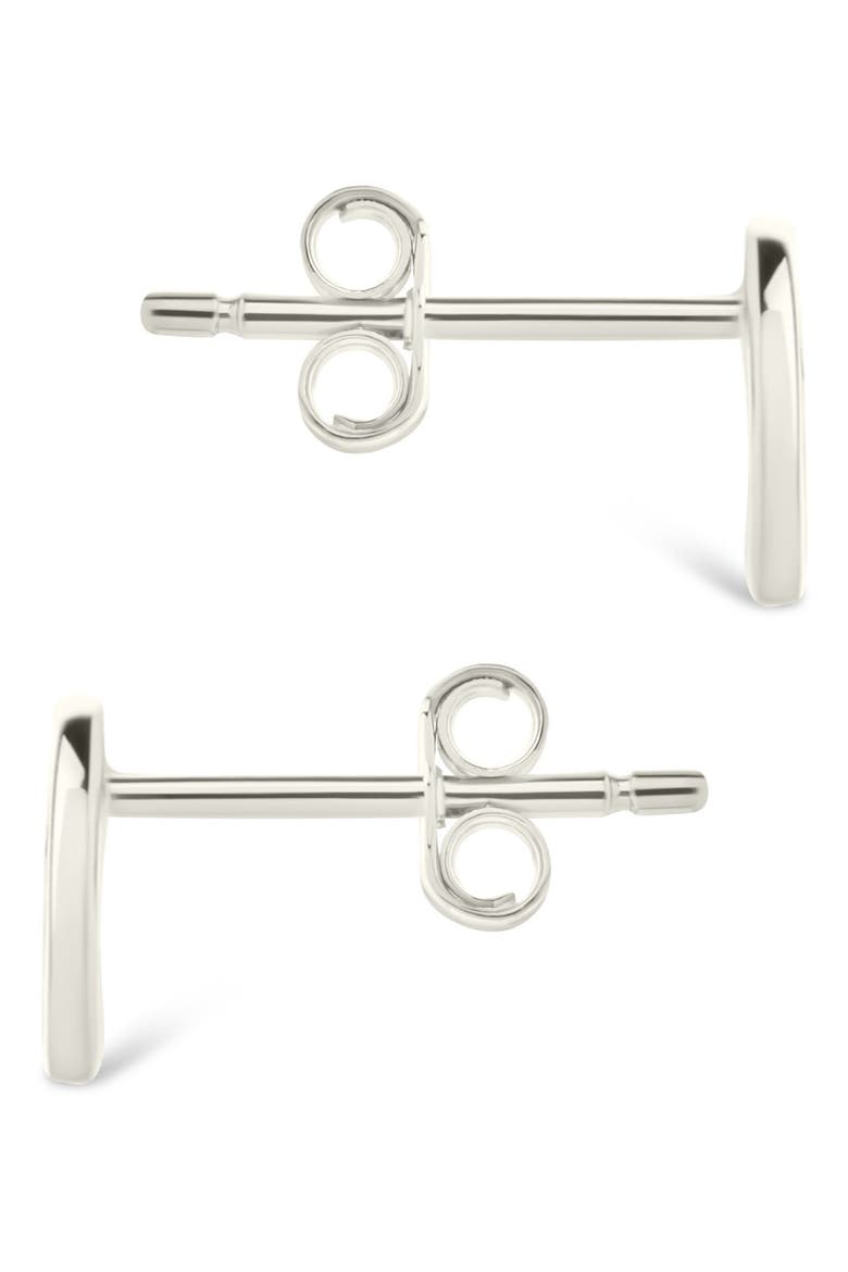 Peace Sign Stud Earrings, Alternate, color, SILVER