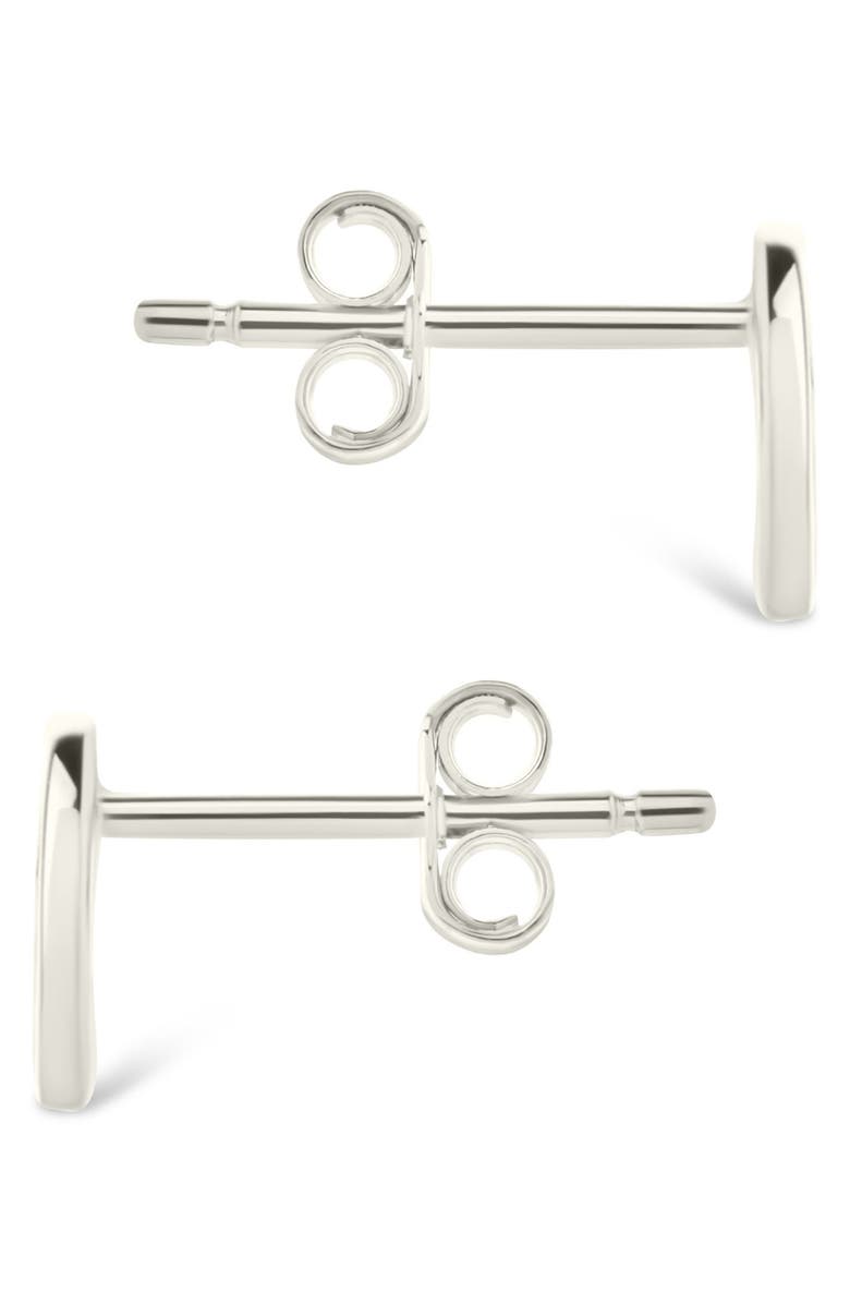 Sterling Forever Peace Sign Stud Earrings, Alternate, color, Silver