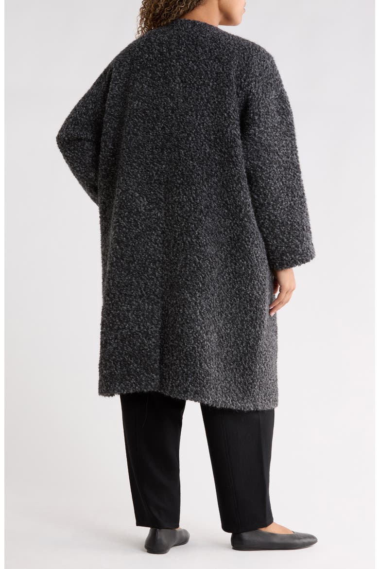 Round Neck Coat, Alternate, color, CHARCOAL/ ASH