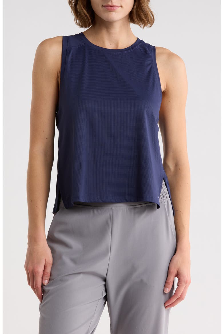 Side Fly Away Training Tank, Main, color, PEACOAT