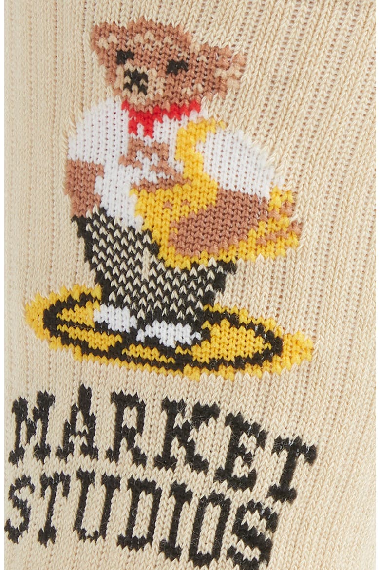 Bag Bear Crew Socks, Alternate, color, BEIGE