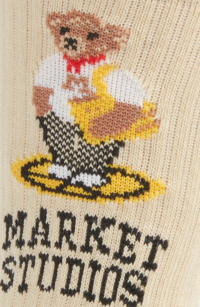 MARKET Bag Bear Crew Socks, Alternate, color, Beige